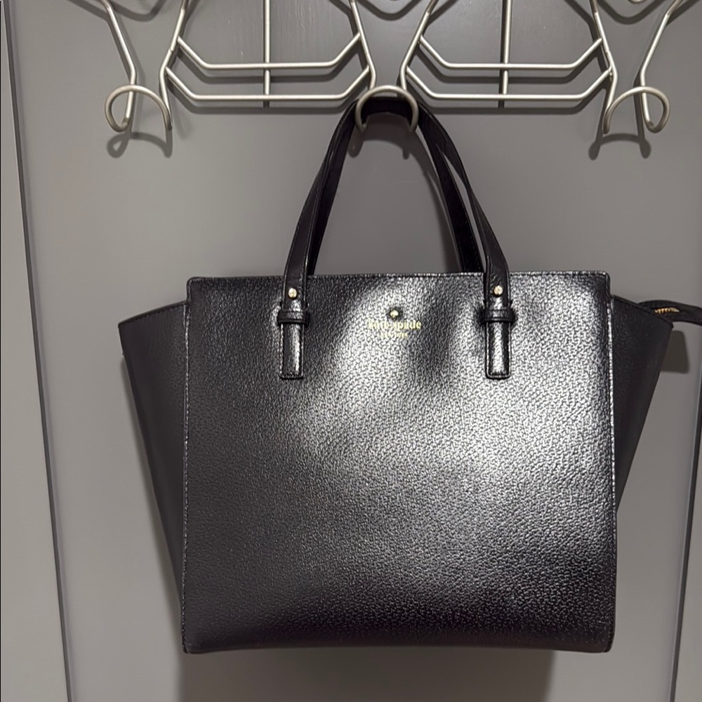 Kate Spade Black Leather Tote Bag